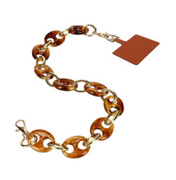 Moxie Bijou de Téléphone Chaîne Grosse Maille 58cm Firenze Miel