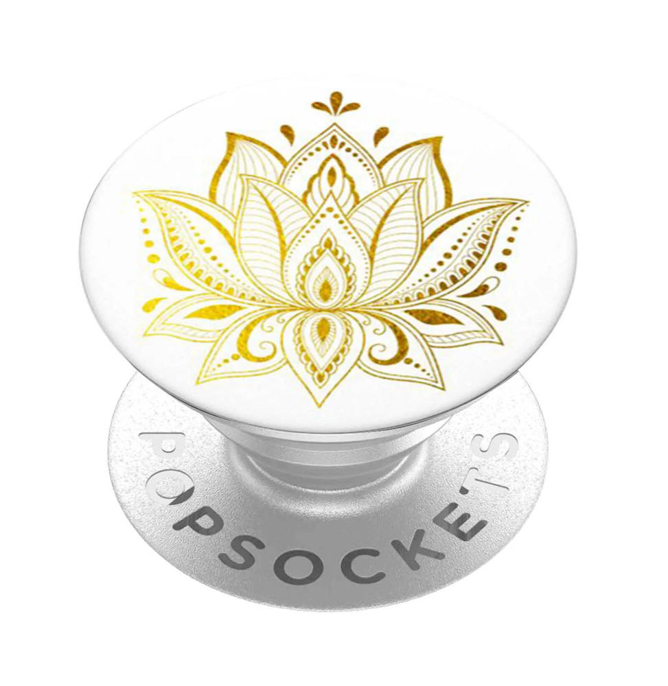 PopSockets Pop Grip pour Smartphones avec Logo Golden Prana Gén 2 Dorée