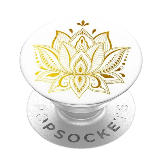 PopSockets Pop Grip pour Smartphones avec Logo Golden Prana Gén 2 Dorée