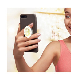 PopSockets Pop Grip pour Smartphones avec Logo Golden Prana Gén 2 Dorée