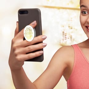 PopSockets Pop Grip pour Smartphones avec Logo Golden Prana Gén 2 Dorée — image 3