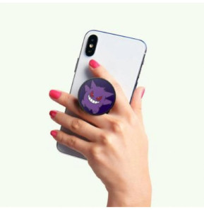 PopSockets Pop Grip pour Smartphones Enamel Glow in the Dark Gengar Noir