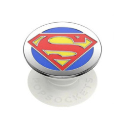 PopSockets Pop Grip pour Smartphones Enamel Superman Fonction Stand Rouge