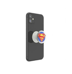 PopSockets Pop Grip pour Smartphones Enamel Superman Fonction Stand Rouge