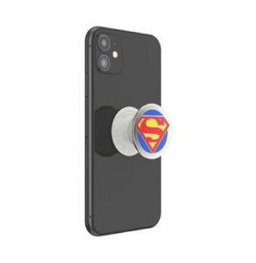 PopSockets Pop Grip pour Smartphones Enamel Superman Fonction Stand Rouge