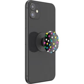 PopSockets Pop Grip pour Smartphones Premium au Design Points Disco Noir transparent — image 2