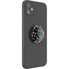 PopSockets Pop Grip pour Smartphones Premium au Design Points Disco Noir transparent — image 3
