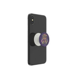 PopSockets Pop Grip pour Smartphones Standard Design Hogwarts Floral Pailletés Blanc