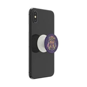 PopSockets Pop Grip pour Smartphones Standard Design Hogwarts Floral Pailletés Blanc — image 3