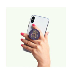 PopSockets Pop Grip pour Smartphones Standard Design Hogwarts Floral Pailletés Blanc