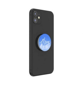 PopSockets Pop Grip pour Smartphones Standard Design Nuage Mom Blanc / Bleu