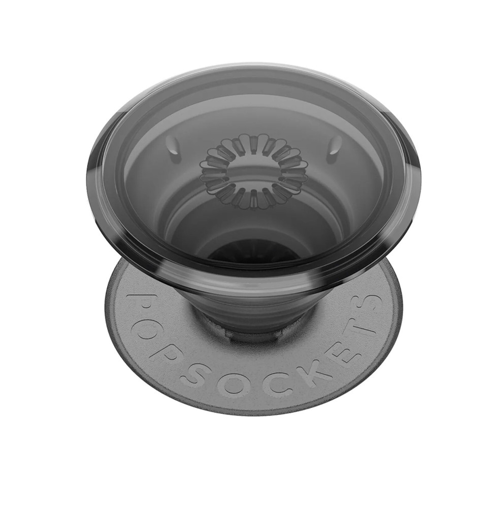 PopSockets Pop Grip pour Smartphones Standard Design Smoke Noir transparent