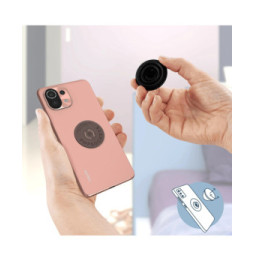 PopSockets Pop Grip pour Smartphones Standard Design Smoke Noir transparent