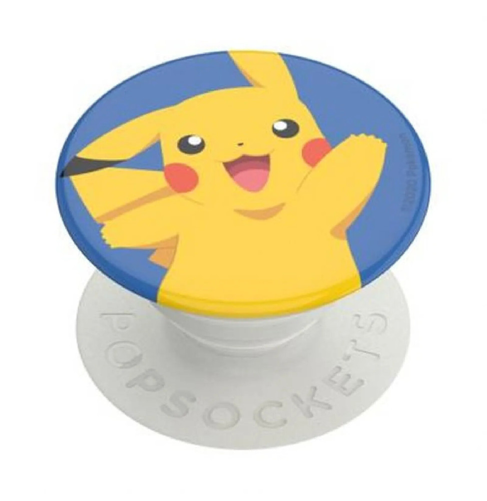 PopSockets Pop Grip pour Smartphones Standard Pikachu Knocked Pokémon Blanc / Bleu