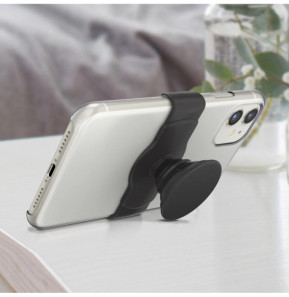 Popsockets PopGrip Compatible avec PopMounts Support bureau Rétractable Noir