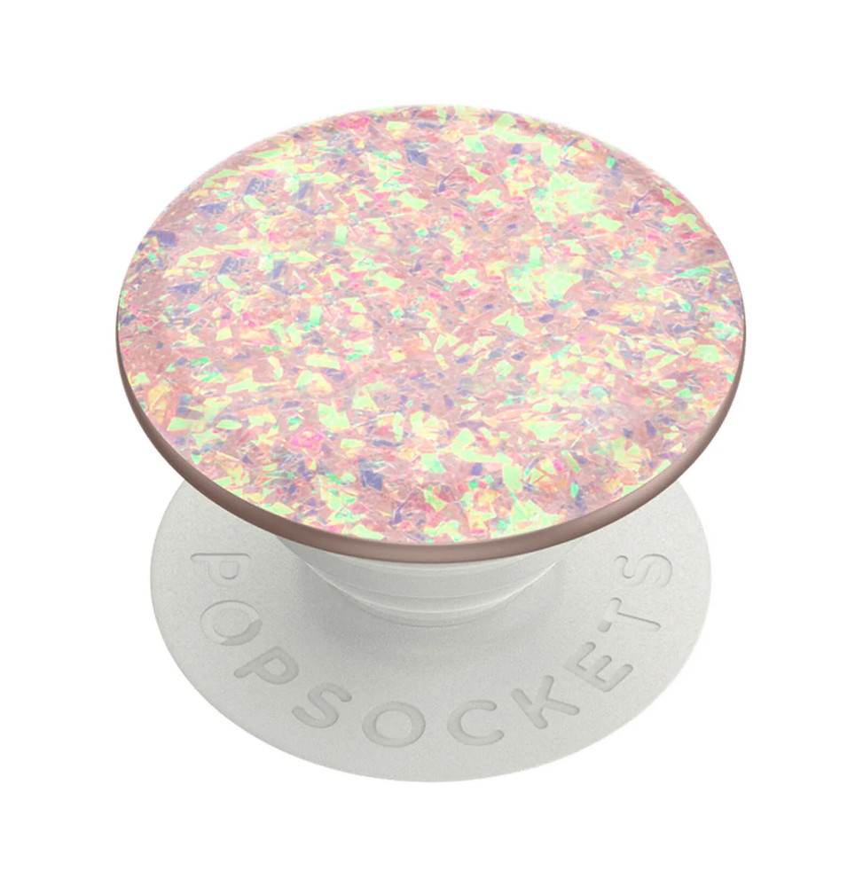 Popsockets PopGrip Confetti Iridescent pour Smartphone Bague et Support Universel Rose