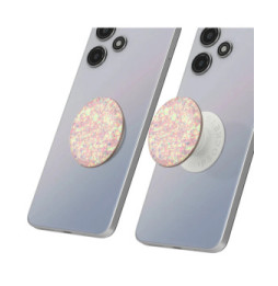 Popsockets PopGrip Confetti Iridescent pour Smartphone Bague et Support Universel Rose
