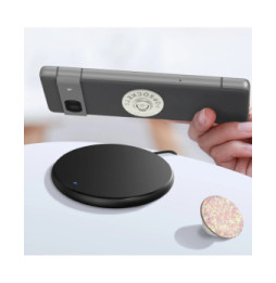 Popsockets PopGrip Confetti Iridescent pour Smartphone Bague et Support Universel Rose