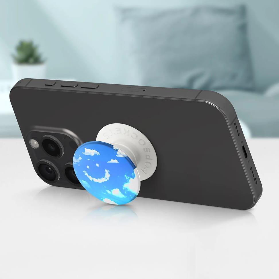 Popsockets PopGrip Design Blue Skies pour Smartphone, Bague et Support Universel Blanc — image 3