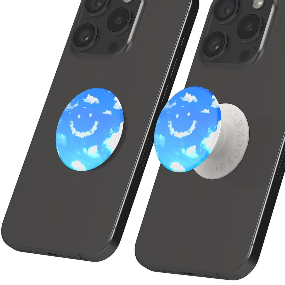 Popsockets PopGrip Design Blue Skies pour Smartphone, Bague et Support Universel Blanc — image 4