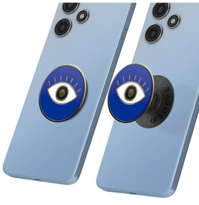 Popsockets PopGrip Design Evil Eye pour Smartphone, Bague et Support Universel Bleu