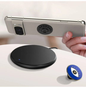 Popsockets PopGrip Design Evil Eye pour Smartphone, Bague et Support Universel Bleu