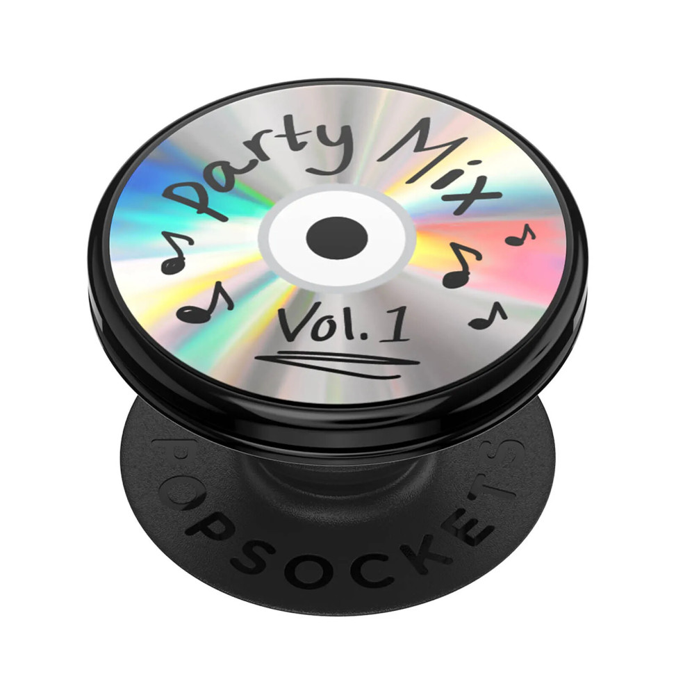 Popsockets PopGrip Design Party Mix pour Smartphone, Bague et Support Universel Noir