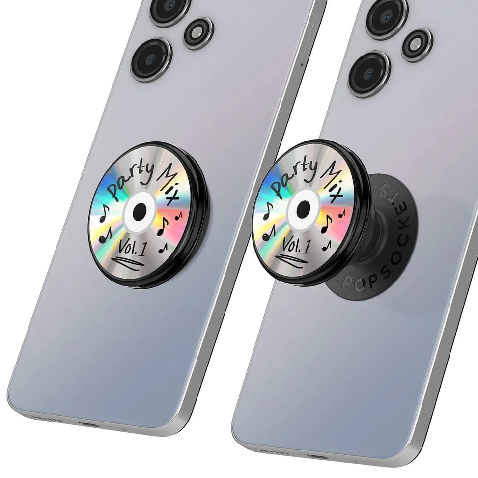 Popsockets PopGrip Design Party Mix pour Smartphone, Bague et Support Universel Noir — image 4