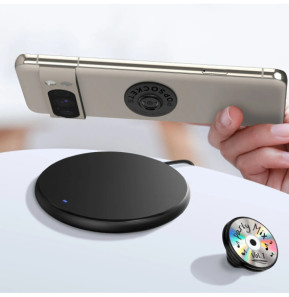 Popsockets PopGrip Design Party Mix pour Smartphone, Bague et Support Universel Noir