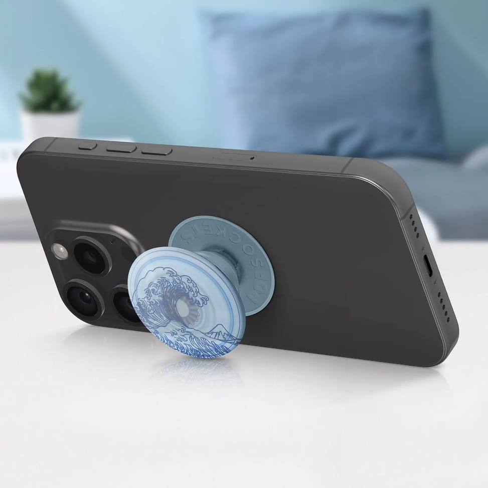 Popsockets PopGrip Design Plant Ocean pour Smartphone, Bague et Support Universel Bleu — image 3