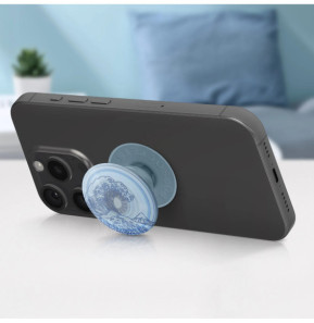 Popsockets PopGrip Design Plant Ocean pour Smartphone, Bague et Support Universel Bleu