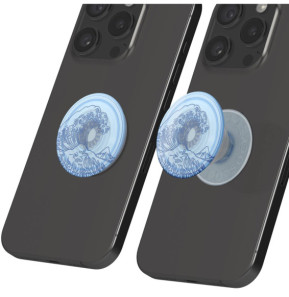 Popsockets PopGrip Design Plant Ocean pour Smartphone, Bague et Support Universel Bleu