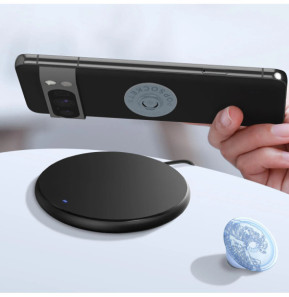 Popsockets PopGrip Design Plant Ocean pour Smartphone, Bague et Support Universel Bleu