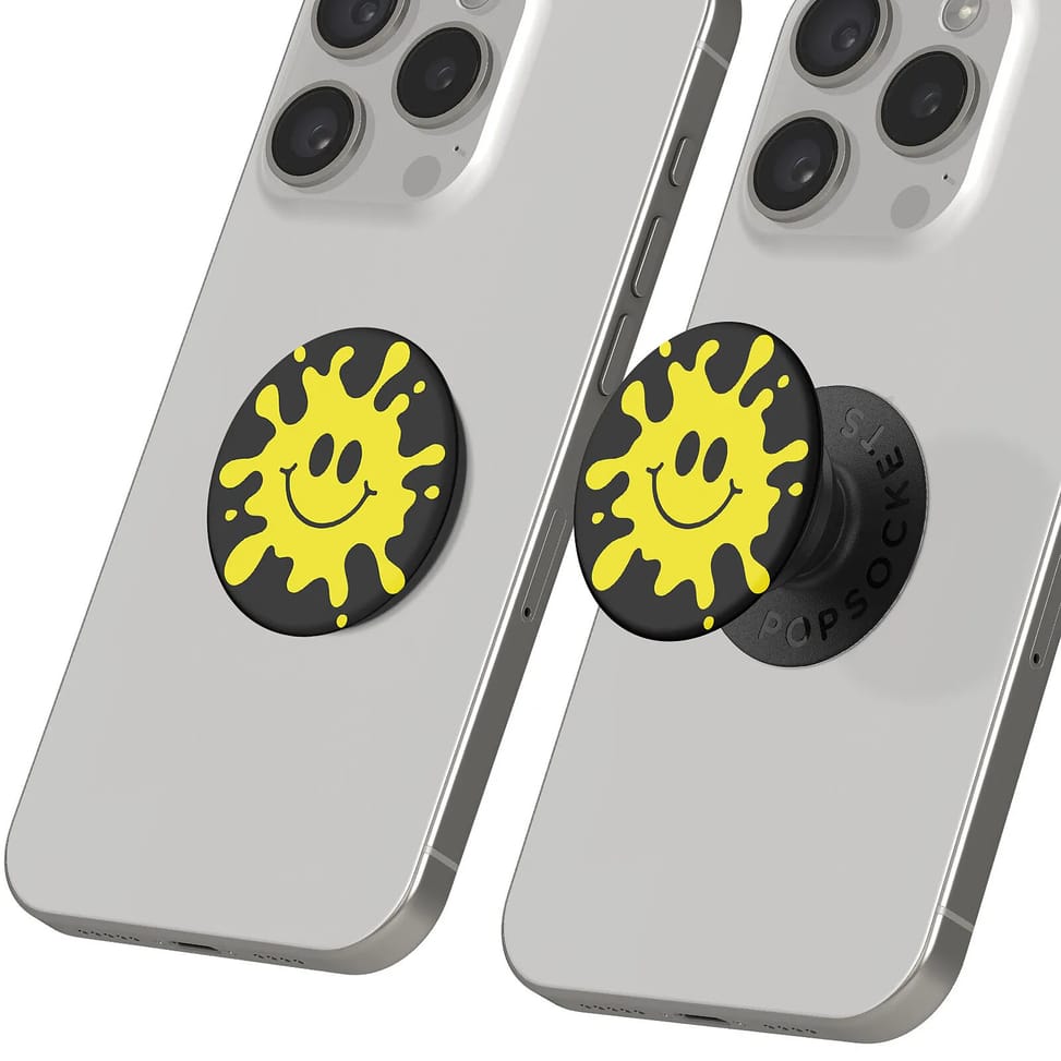 Popsockets PopGrip Design Splat pour Smartphone, Bague et Support Universel Noir — image 4