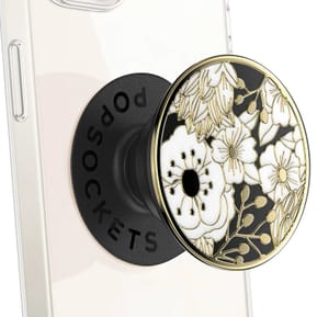 Popsockets PopGrip Enamel Wild Flowers Poignée Maintien Support Fixation adhésive Noir