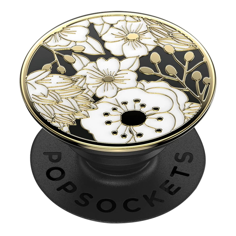 Popsockets PopGrip Enamel Wild Flowers Poignée Maintien Support Fixation adhésive Noir — image 2