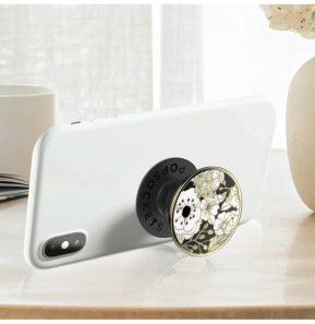Popsockets PopGrip Enamel Wild Flowers Poignée Maintien Support Fixation adhésive Noir