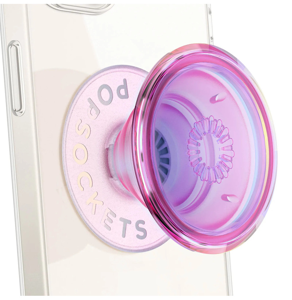 Popsockets PopGrip Irisé Poignée Maintien Support Fixation adhésive Rose