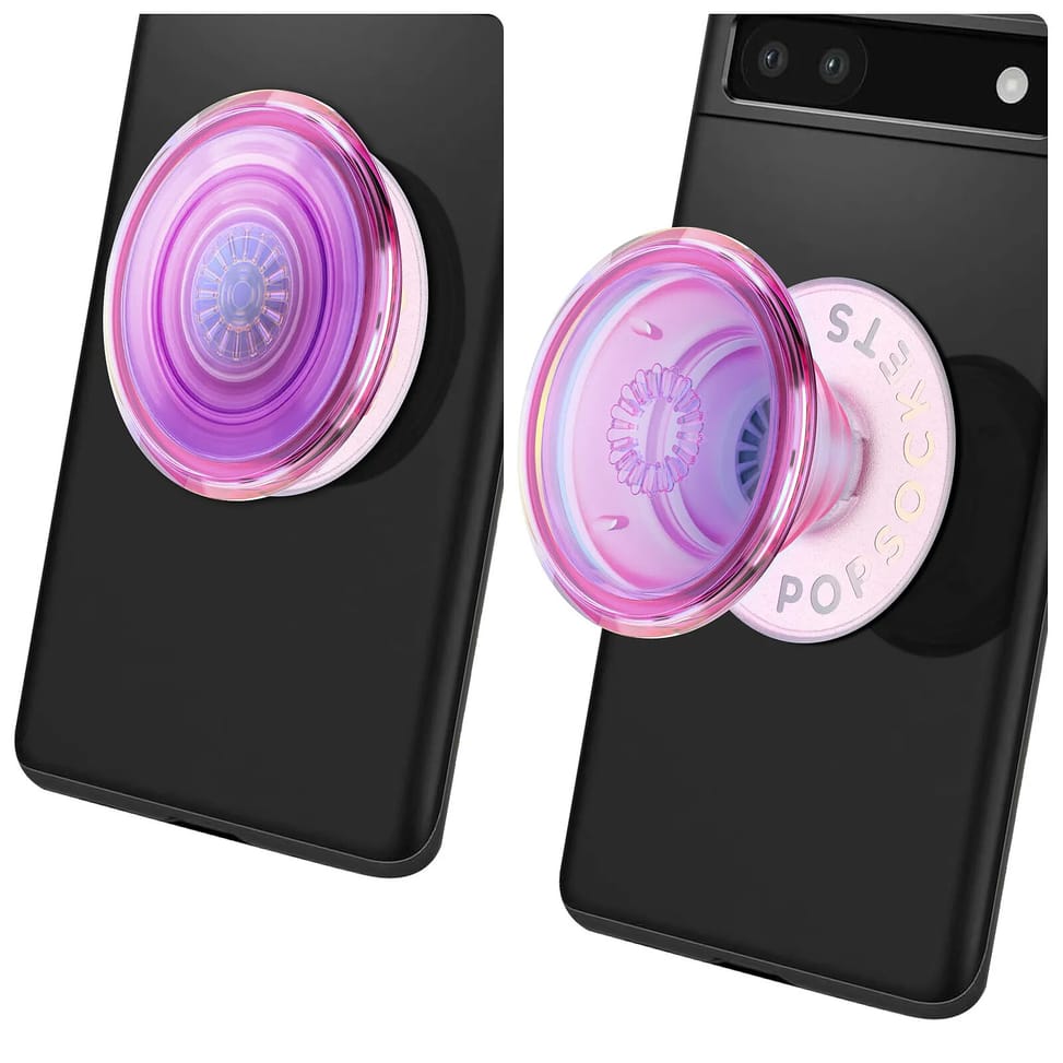 Popsockets PopGrip Irisé Poignée Maintien Support Fixation adhésive Rose — image 5