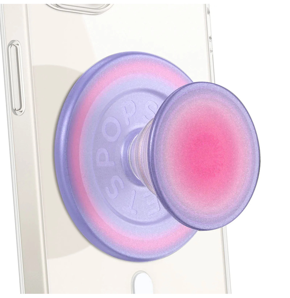 Popsockets PopGrip MagSafe Aura Pailleté Poignée Maintien et Support Polyvalent Violet
