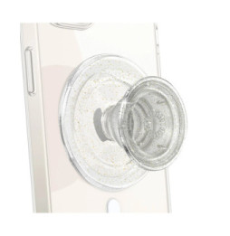 Popsockets PopGrip MagSafe Clear Glitter Maintien et Support Polyvalent Transparent