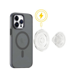 Popsockets PopGrip MagSafe Clear Glitter Maintien et Support Polyvalent Transparent