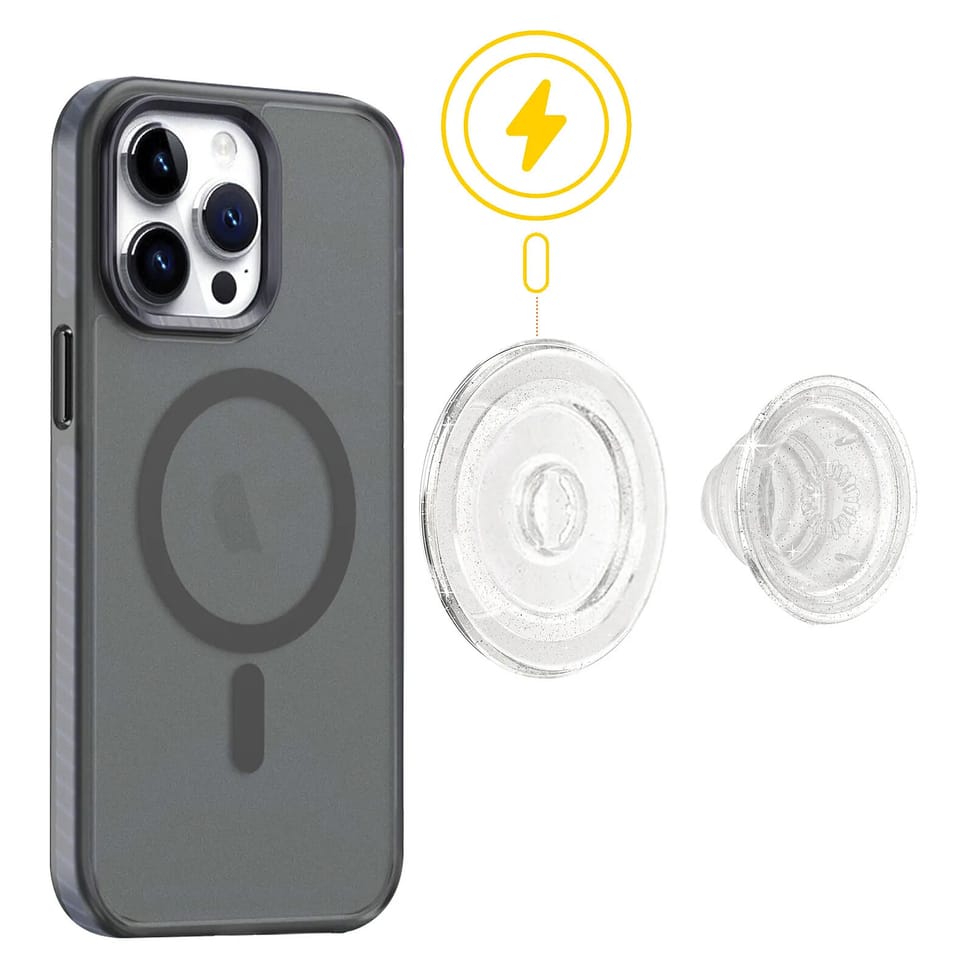 Popsockets PopGrip MagSafe Clear Glitter Maintien et Support Polyvalent Transparent — image 4