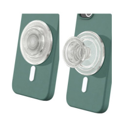 Popsockets PopGrip MagSafe Clear Glitter Maintien et Support Polyvalent Transparent