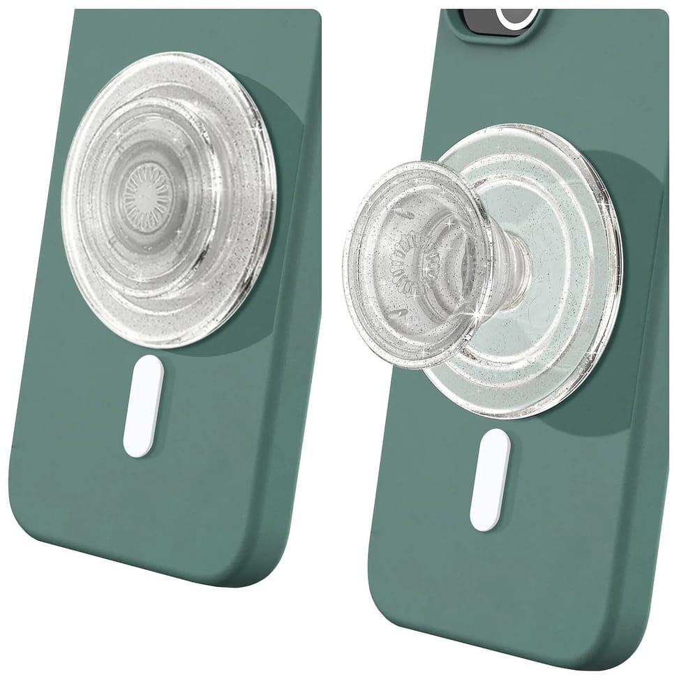 Popsockets PopGrip MagSafe Clear Glitter Maintien et Support Polyvalent Transparent — image 5