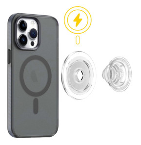 Popsockets PopGrip MagSafe Clear Poignée Maintien et Support Polyvalent Transparent