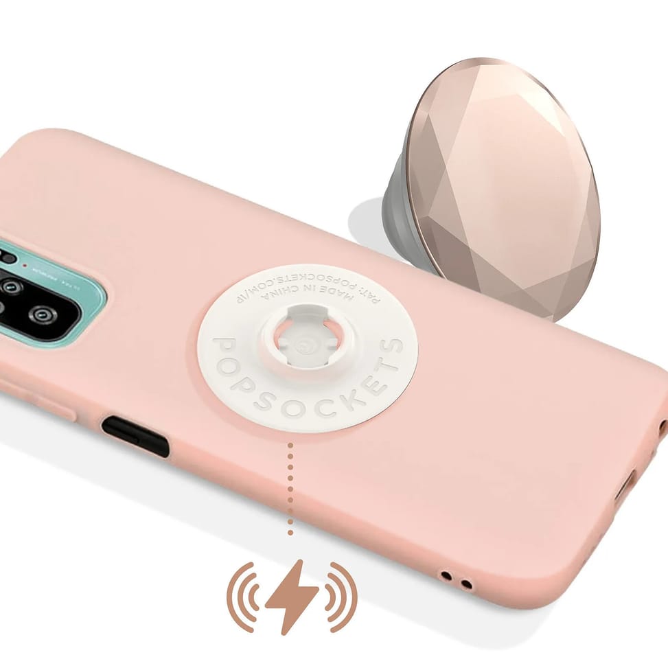 Popsockets PopGrip Metallic Diamond Poignée Maintien Support Fixation adhésive Rose Champagne — image 4