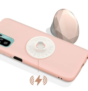 Popsockets PopGrip Metallic Diamond Poignée Maintien Support Fixation adhésive Rose Champagne