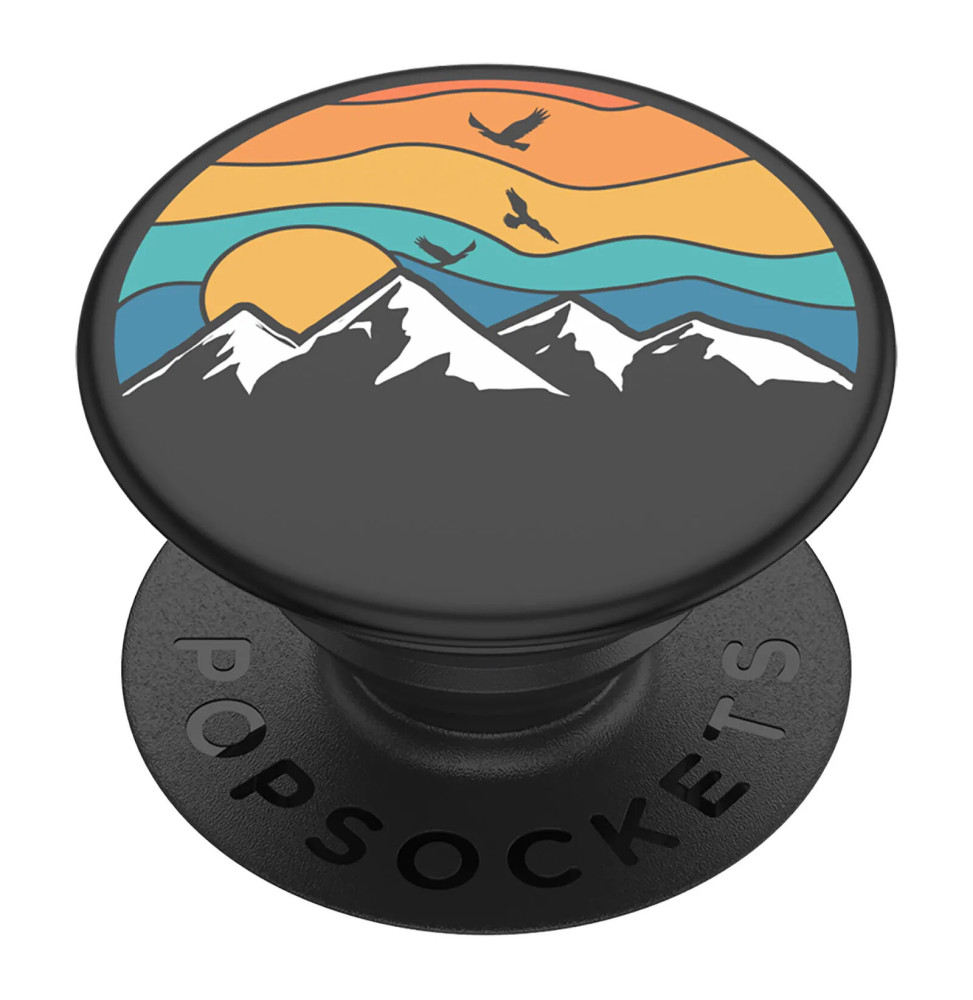 Popsockets PopGrip Mountain High pour Smartphone, Bague et Support Universel Noir