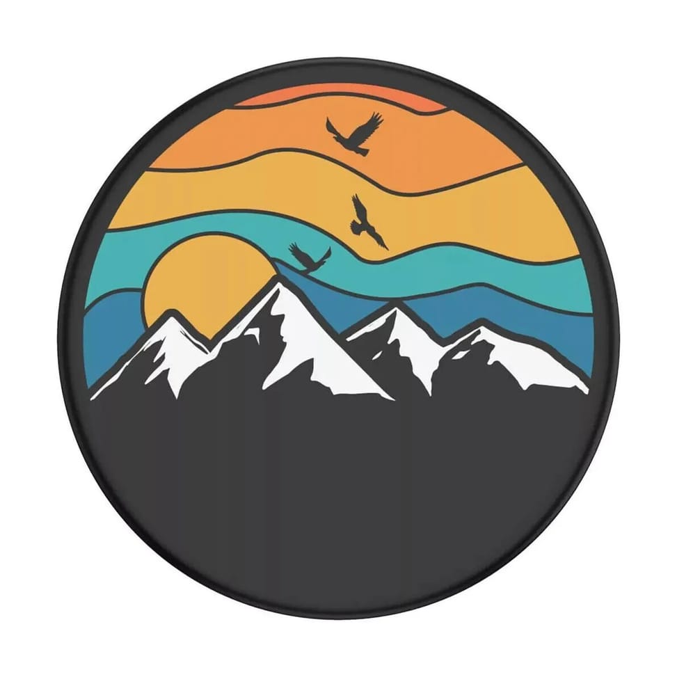 Popsockets PopGrip Mountain High pour Smartphone, Bague et Support Universel Noir — image 2